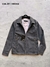 Campera cuero vintage gris topo