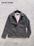 Campera cuero vintage gris topo