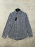 Camisa cuadros lino m/larga azul