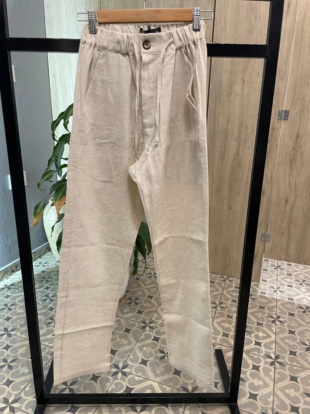 Pantalón sastrero de lino LR crudo
