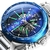 Relógio oficial Winner automático de ouro masculino caixa grande luxo azul prata super top - FELIX PEREIRA STORE
