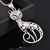 Lindo Pingente Gato e colar Pedra Strass - MY410 SSI
