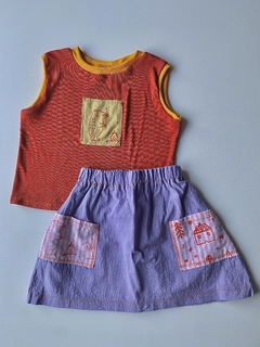 Pollera lila - comprar online