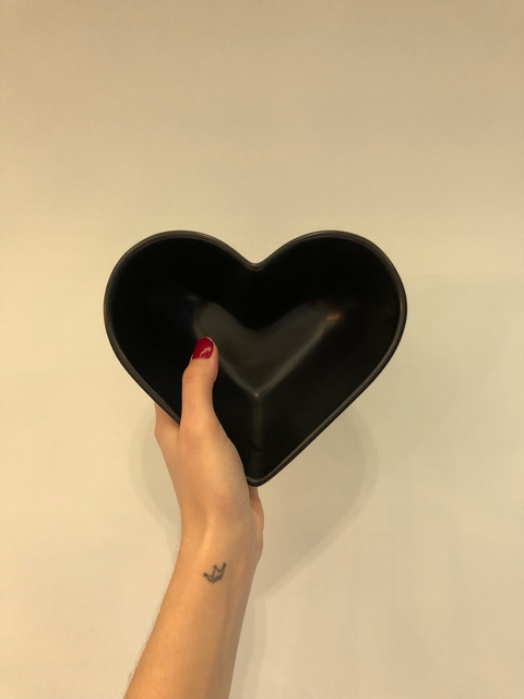 Travessa coração fosca - media