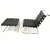 Mr Lounge Chair con Reposapies por Mies Van Der Rohe para KNOLL, 2000S