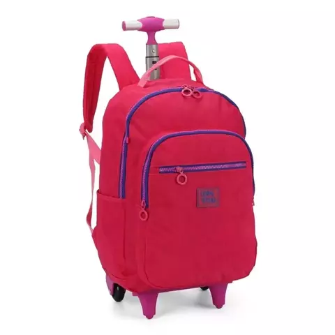 Mochila Rodinhas Rosa com Roxo - Up4You