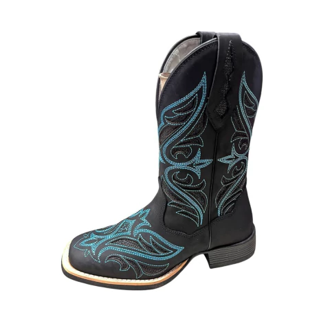 Texana FEMININA Passo Livre Fóssil Preto/Turquesa Ref. 309 - comprar online