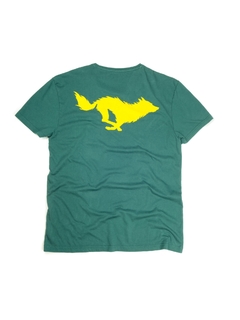 Remera El Solitario Lobo - Verde y Amarillo