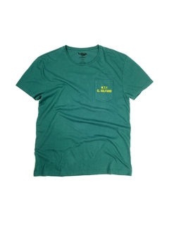 Remera El Solitario Lobo - Verde y Amarillo - comprar online