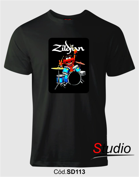 Camiseta Bateria SD113 - Cor Preta