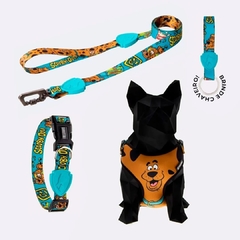 Kit - Guia + Coleira + Peitoral Air Scooby-doo