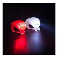 Luz Bicicleta Led Kit Delantera Y Trasera Siliconada Dual Color Rojo y blanco - comprar online
