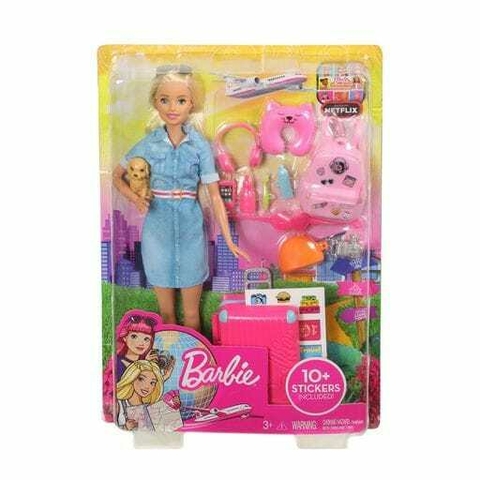 MUÑECA BARBIE VIAJERA TURISTA VIAJE ACCESORIOS MATTEL