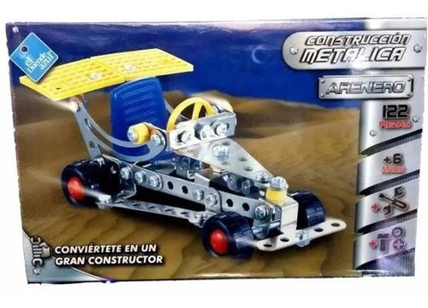 JUEGO DE CONSTRUCCIÓN METALICA ARENERO 122 PIEZAS EL DUENDE AZUL
