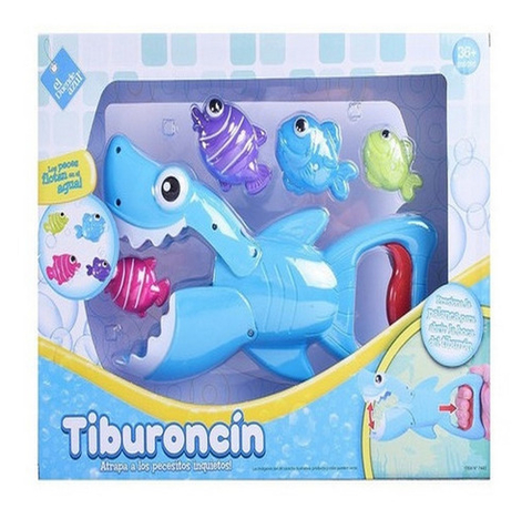 TIBURON CON PECES PARA BAÑERA