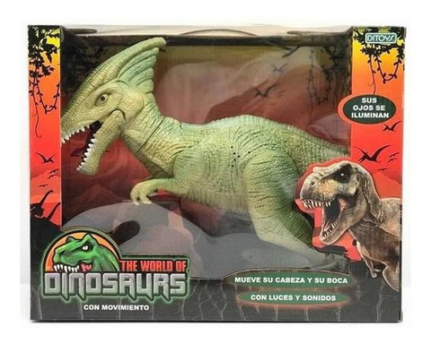 MUÑECO DINOSAURIO CON MOVIMIENTO LUZ Y SONIDO ART. 2113 DITOYS