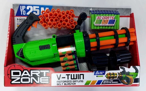 PISTOLA DART ZONE V- TWIN MOTORIZED GATLING BELT BLASTER WABRO