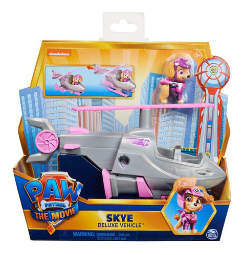 PAW PATROL SKYE CON VEHÍCULO VULCANITA