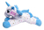 PELUCHE UNICORNIO SENTADO CON LENTEJUELAS EL DUENDE AZUL