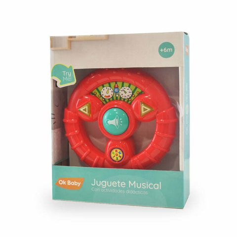 VOLANTE SENSORIAL CON LUZ Y SONIDO OK BABY ISAKITOS