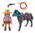 PLAYMOBIL JINETE DEL OESTE CABALLO INTEK 70602. - comprar online