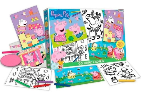 PEPPA PIG SET COLOREAR Y BORRAR TAPIMOVIL