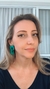 Brincos Square em Verde - comprar online