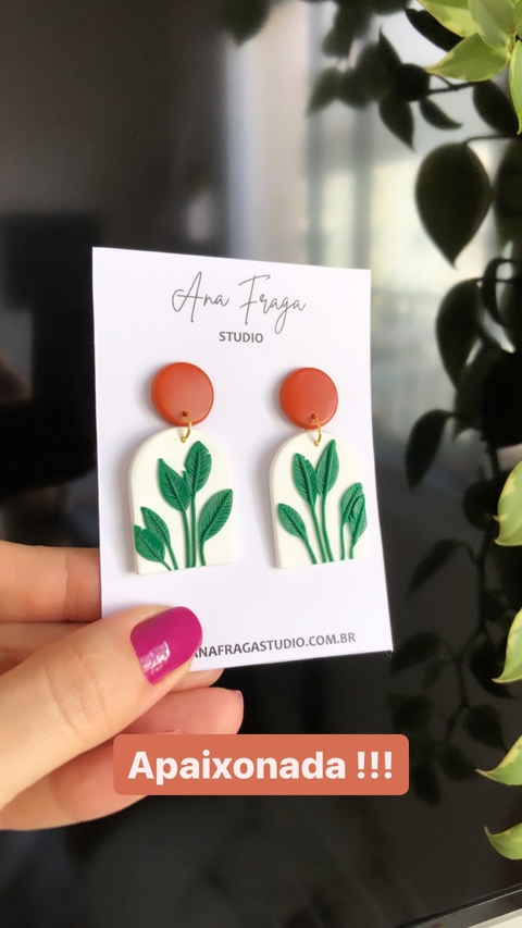 Brincos Folhas de Bananeira