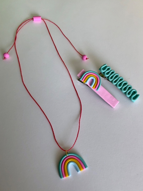 Conjunto Arco Íris em rosa