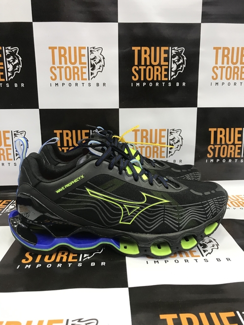 Tênis Mizuno Prophecy X Verde,Preto e Azul