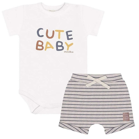 Conjunto body e bermuda cute