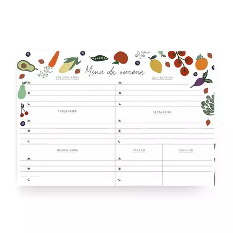 Bloco menu da semana