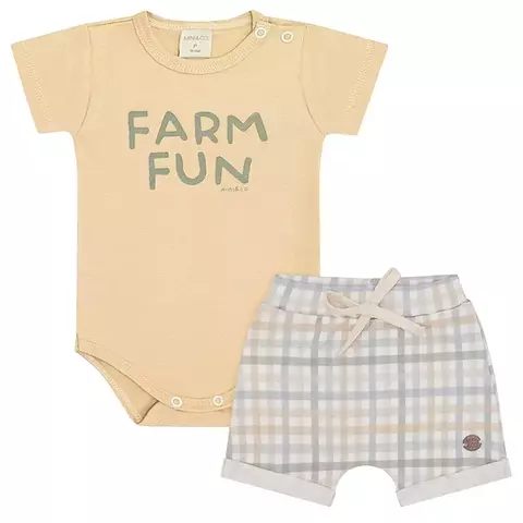 Conjunto Body e shorts Yellow