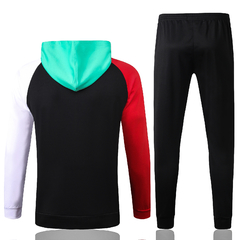 Conjunto Moletom Liverpool - Preto e Azul Turquesa - comprar online