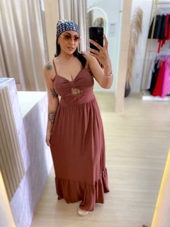 Vestido longo Monica na internet