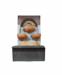 Fuente de Agua 3 Jarrones con esfera 25cm