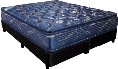 Colchon Queen size 160 x 200, super densidad doble pillow espuma exofoam + Box sommier reforzado en jackard - comprar online
