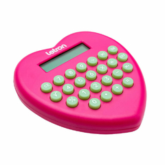 CALCULADORA 8 DÍGITOS CORAÇÃO ROSA PINK LETRON na internet