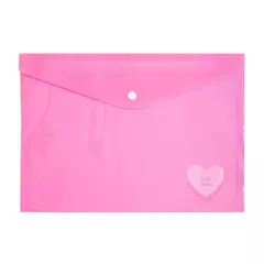 PASTA PLÁSTICA ENVELOPE PINK VIBES LEOARTE