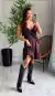 Vestido Curto Boho Marrom (006915) na internet