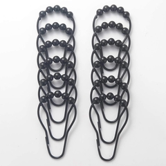 Gancho de Cortina de Baño ~ Rollers NEGROS - comprar online