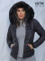 Bobojaco Feminino De Nylon Forrado Com Pelo e Capuz - VOTRE STYLE