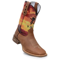 Texana Masculina Country Estampa Django - Django Boots - Botas Texanas Country em Couro, Adulta, Infantil, Masculina e Feminina