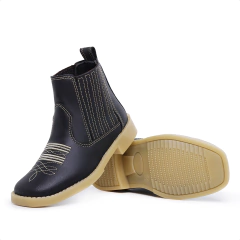 Botina Infantil masculina cano curto bordada country - Django Boots - Botas Texanas Country em Couro, Adulta, Infantil, Masculina e Feminina
