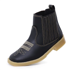 Imagem do Botina Infantil masculina cano curto bordada country