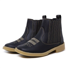Botina Infantil masculina cano curto bordada country