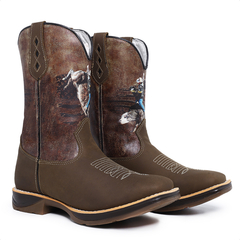 Bota Texana Masculina Couro Sublimado Sola Jump na internet