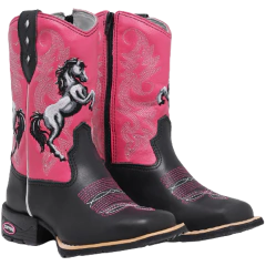 Bota Texana Infantil Menina Couro Legítimo Bordado Cavalo na internet