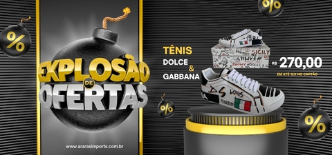 Imagem do banner rotativo Araras Imports Tênis