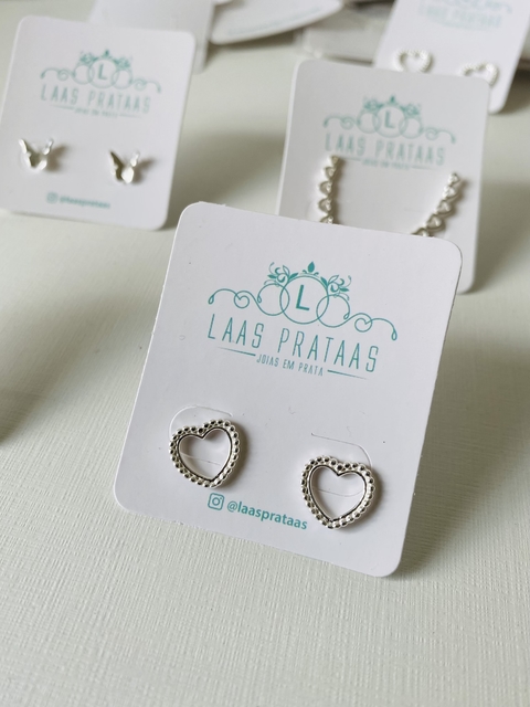 Brinco Coração Pontilhado